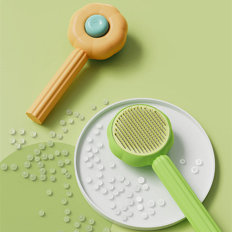 Pet Grooming Brush Self Cleaning Deshedding Slicker Comb
