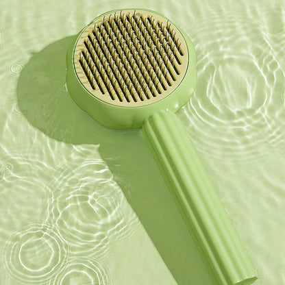 Pet Grooming Brush Self Cleaning Deshedding Slicker Comb