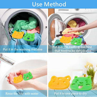 Pet Hair Remover Laundry Sponge  2-Pack Reusable Fur & Lint Eliminator