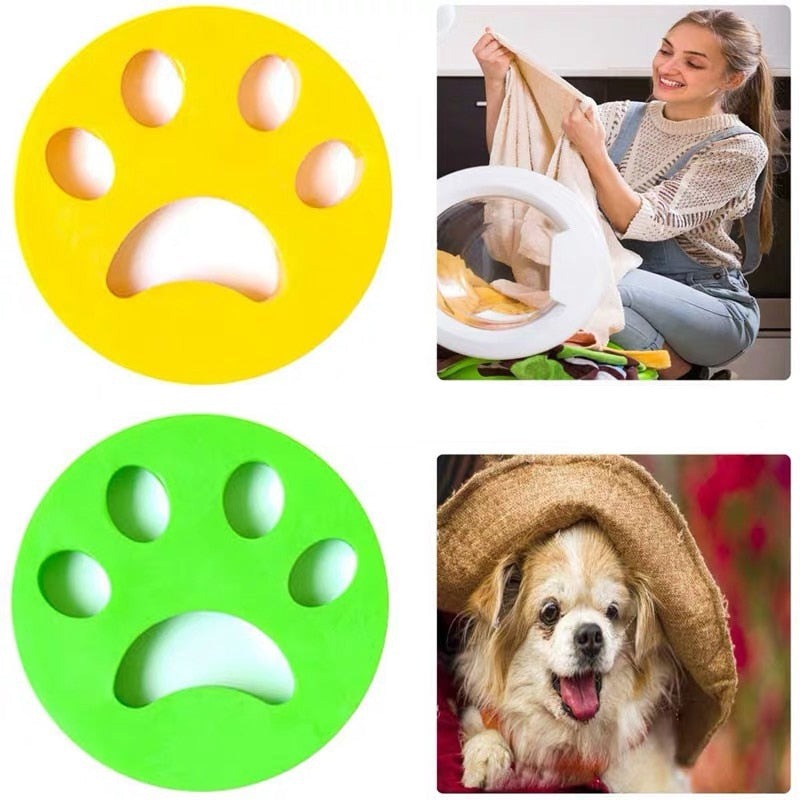 Pet Hair Remover Laundry Sponge  2-Pack Reusable Fur & Lint Eliminator