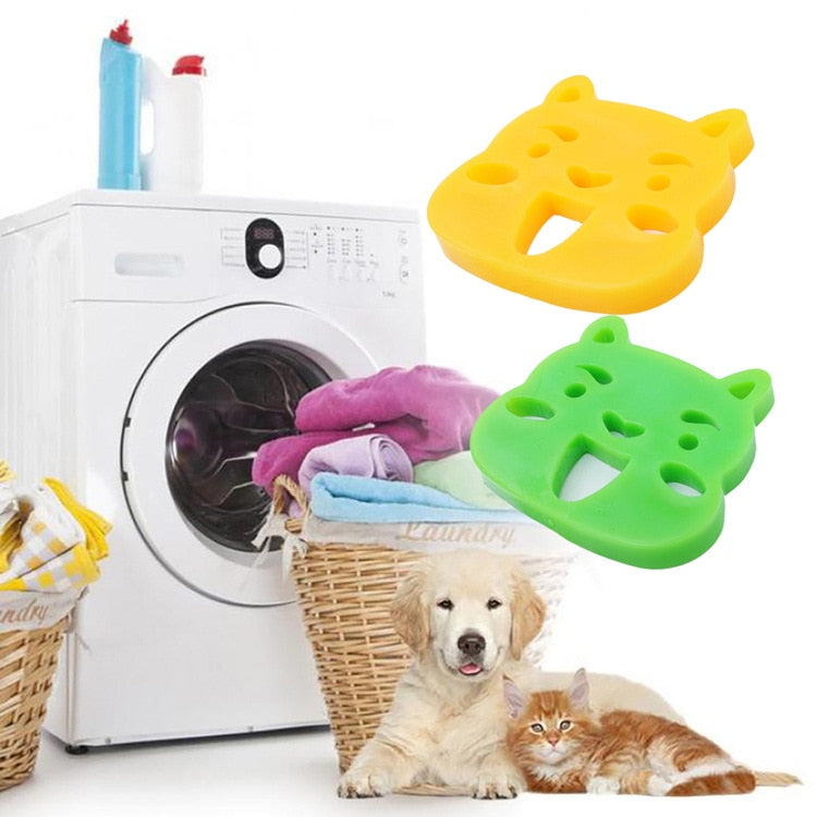 Pet Hair Remover Laundry Sponge  2-Pack Reusable Fur & Lint Eliminator