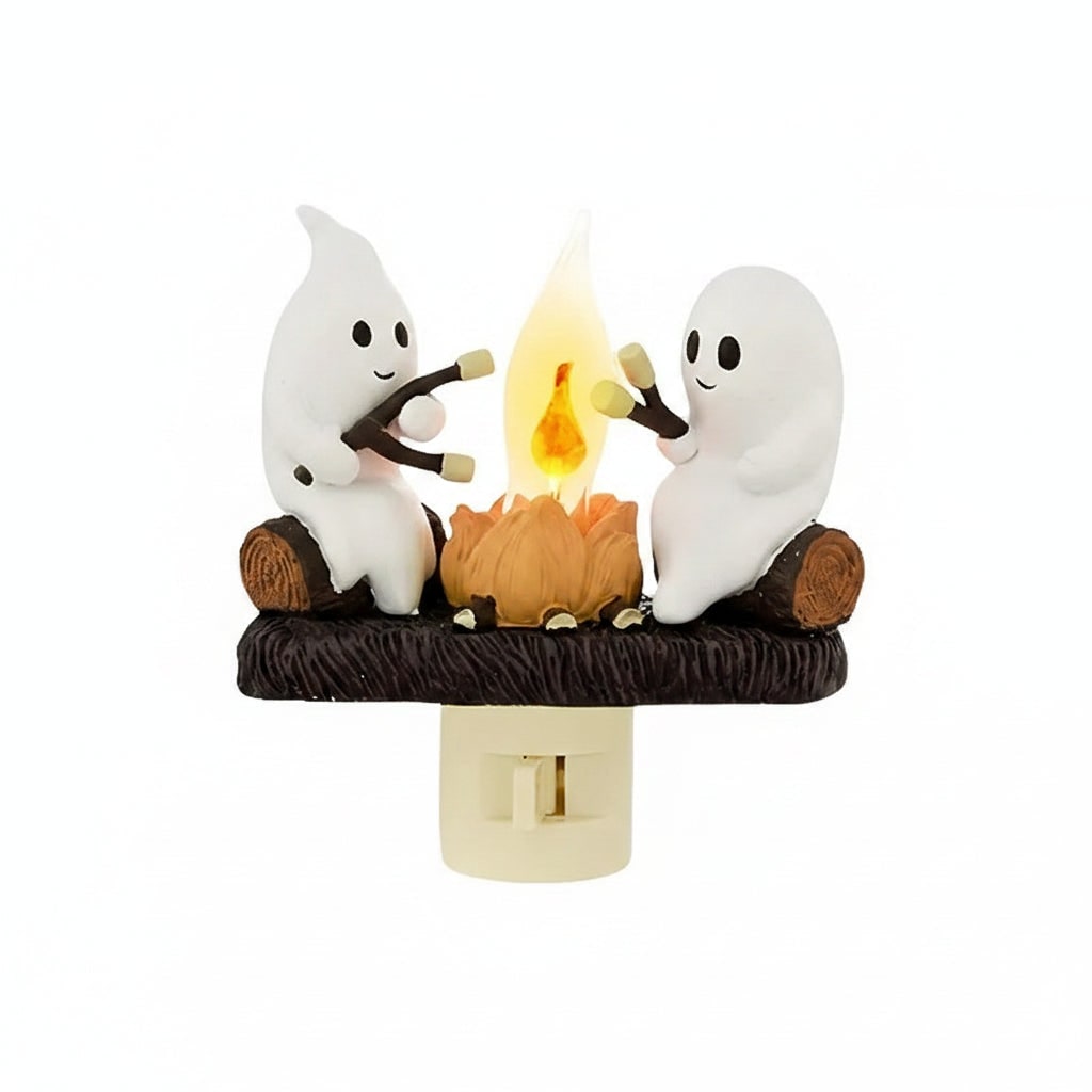 Plug In Ghost Night Light LED Halloween Bedroom Hallway Room Decor
