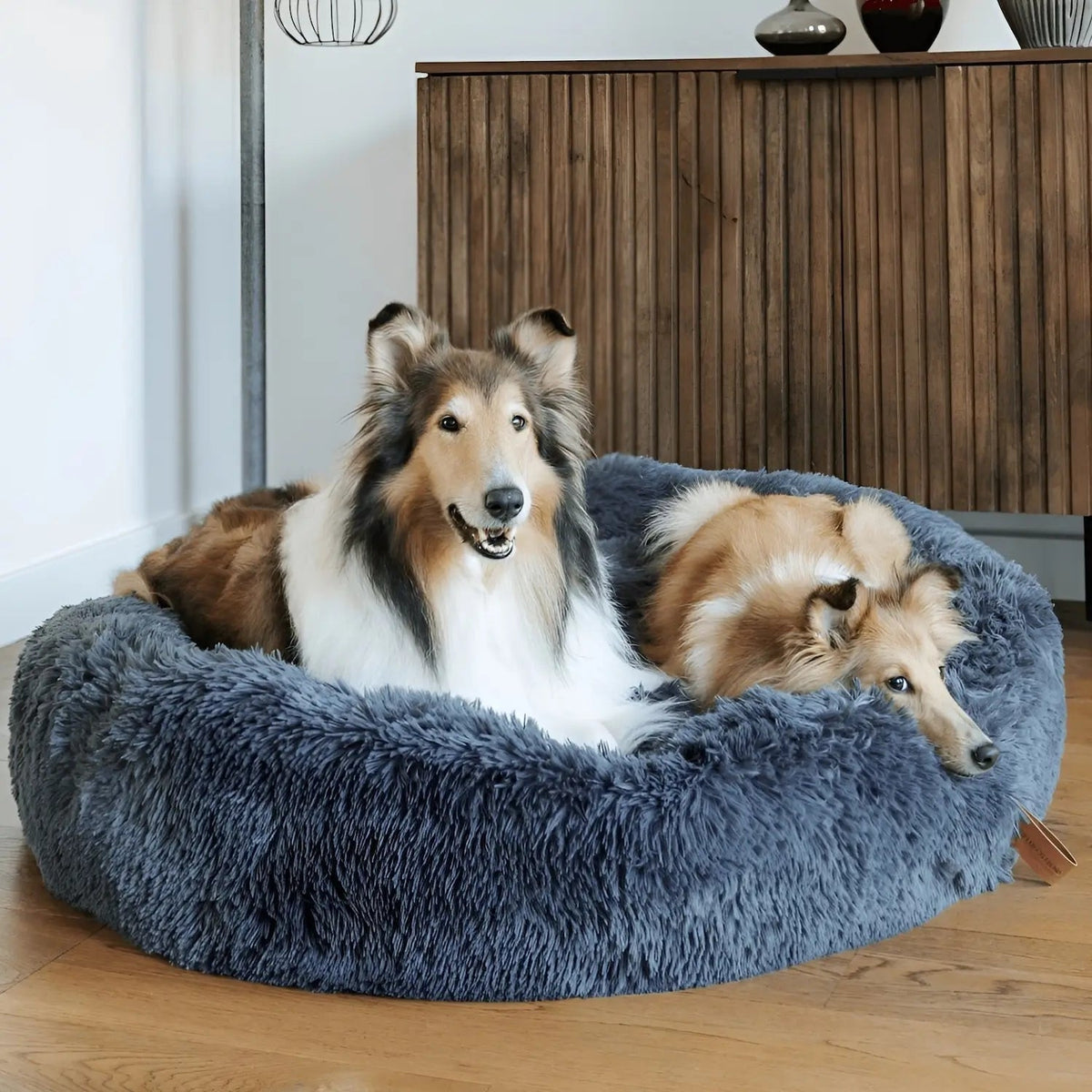 Plush Calming Dog Bed for Small and Large Dogs