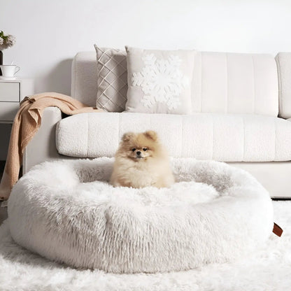Plush Calming Dog Bed for Small and Large Dogs