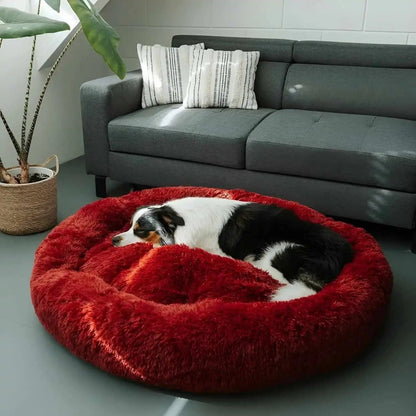 Plush Calming Dog Bed for Small and Large Dogs