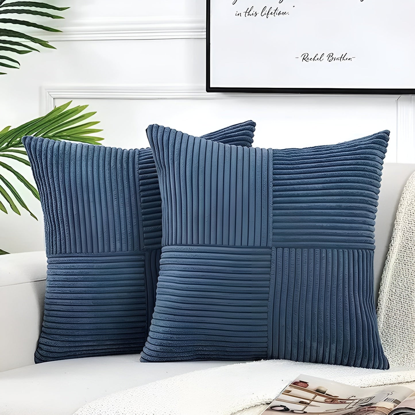 Plush Decorative Cushion Cover Soft Modern Sofa Pillowcase