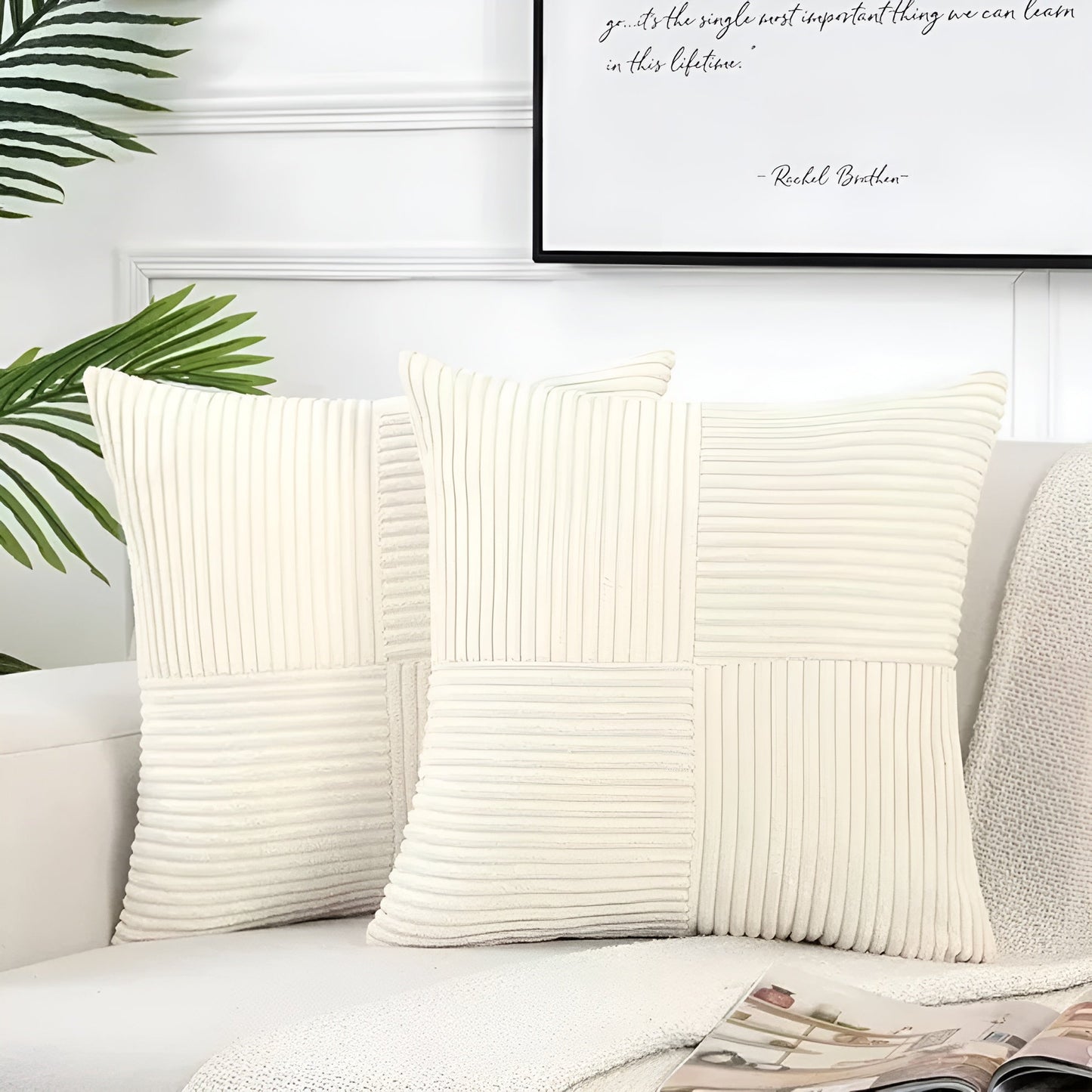 Plush Decorative Cushion Cover Soft Modern Sofa Pillowcase