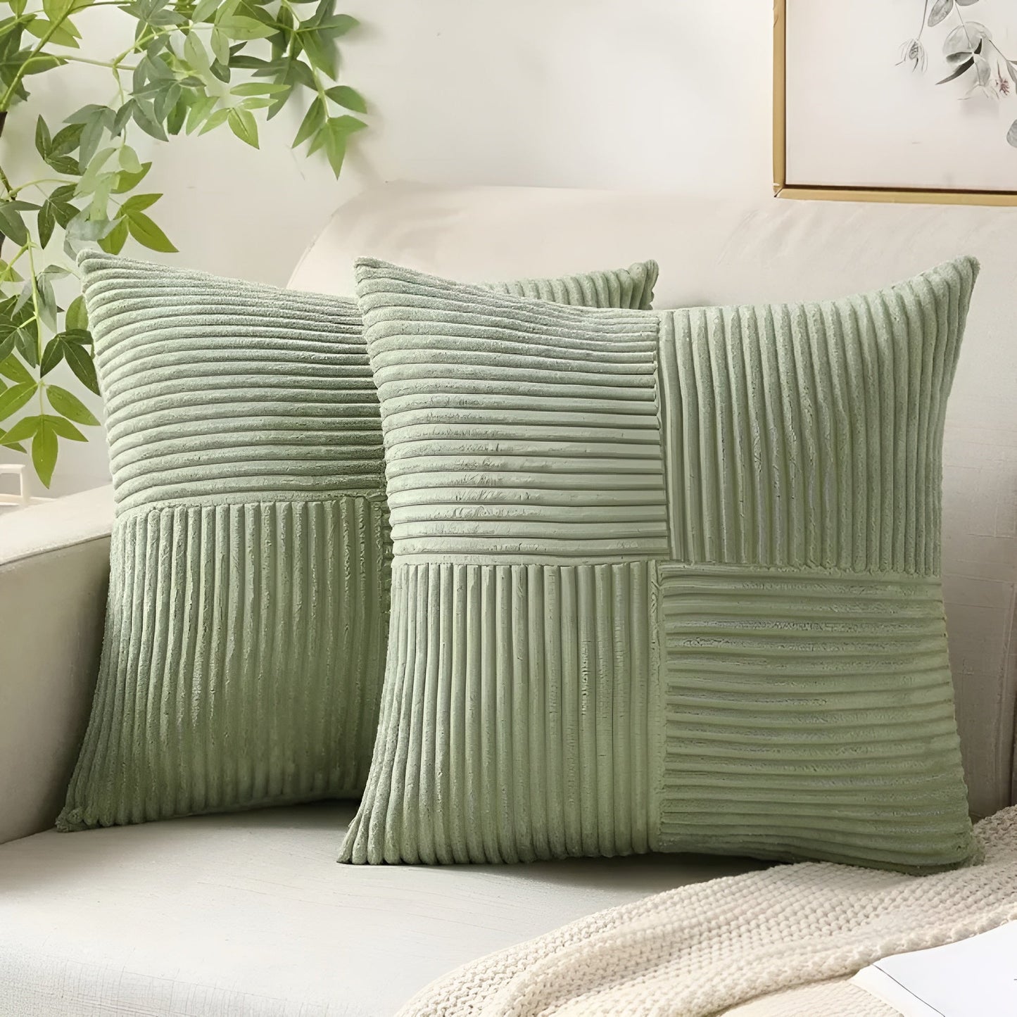 Plush Decorative Cushion Cover Soft Modern Sofa Pillowcase