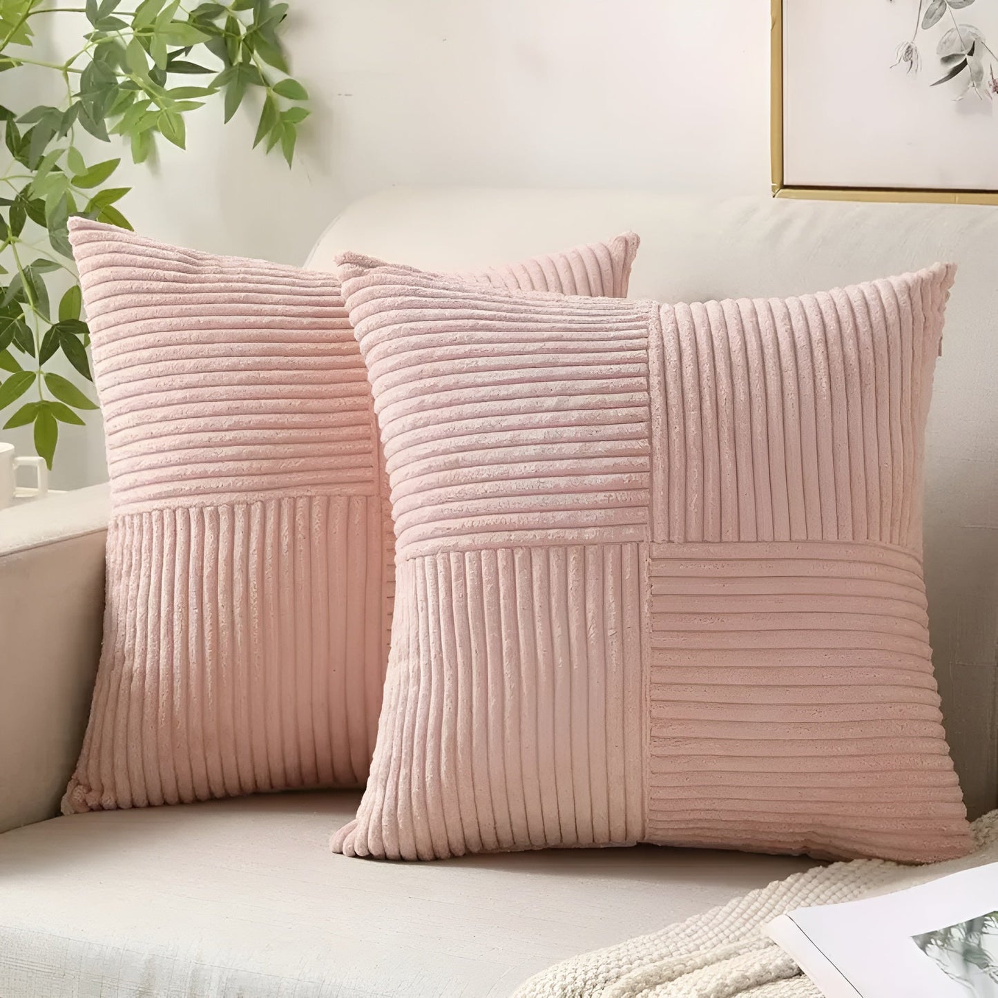 Plush Decorative Cushion Cover Soft Modern Sofa Pillowcase