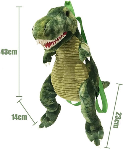Plush Dinosaur Backpack Kids School Travel Companion