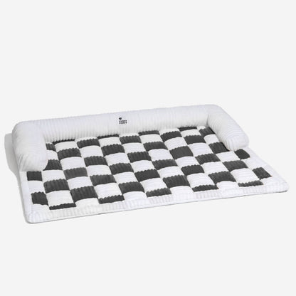 Plush Plaid Dog Bed Furniture Protector Mat