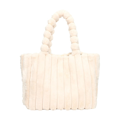 Plush Puffy Shoulder Bag Womens Large Capacity Soft Casual Everyday Handbag