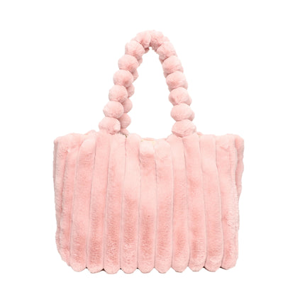 Plush Puffy Shoulder Bag Womens Large Capacity Soft Casual Everyday Handbag