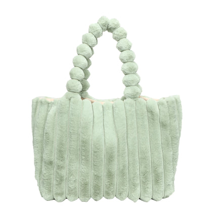 Plush Puffy Shoulder Bag Womens Large Capacity Soft Casual Everyday Handbag