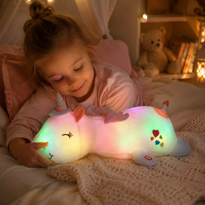 Plush Rainbow LED Night Light Soft Sleep Toy