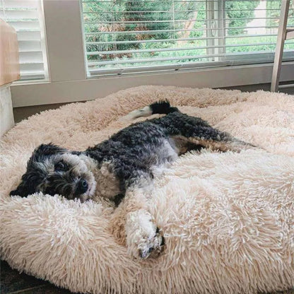 Plush Round Nest Dog Bed for Cozy Rest and Lounging