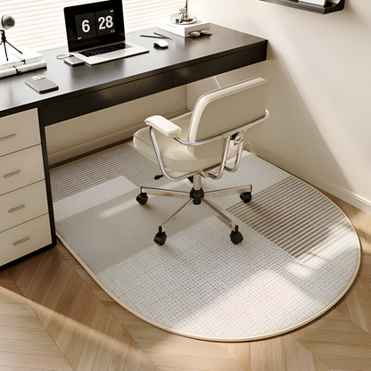 Plush Velvet Oval Area Rug Non Slip Bedroom Carpet Soft Floor Mat Home Office Decor