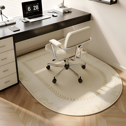 Plush Velvet Oval Area Rug Non Slip Bedroom Carpet Soft Floor Mat Home Office Decor