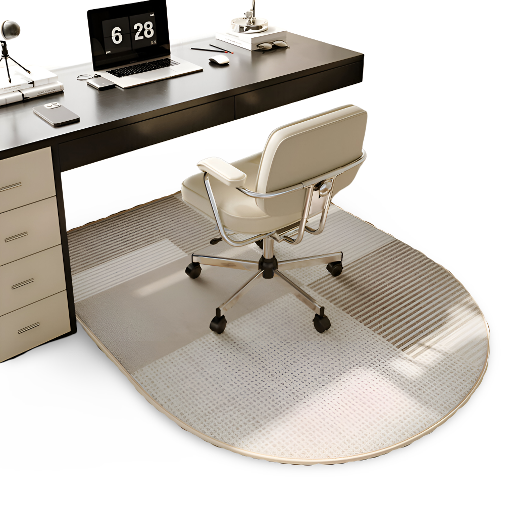 Plush Velvet Oval Area Rug Non Slip Bedroom Carpet Soft Floor Mat Home Office Decor