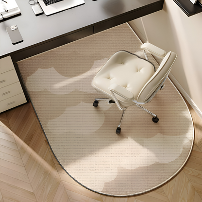 Plush Velvet Oval Area Rug Non Slip Bedroom Carpet Soft Floor Mat Home Office Decor