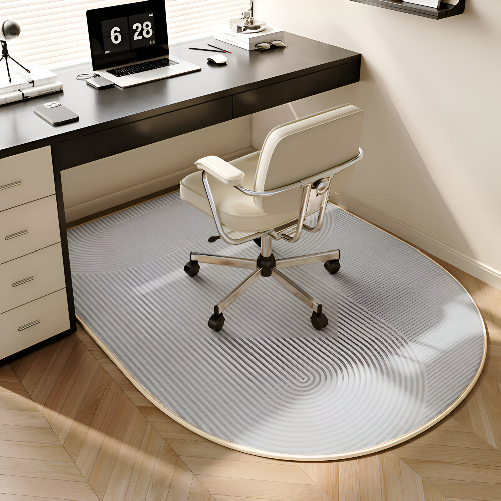 Plush Velvet Oval Area Rug Non Slip Bedroom Carpet Soft Floor Mat Home Office Decor
