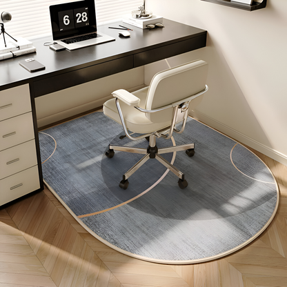 Plush Velvet Oval Area Rug Non Slip Bedroom Carpet Soft Floor Mat Home Office Decor