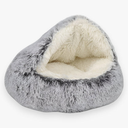 Plush Winter Pet Bed Soft Calming Dog Cat Cushion Nest