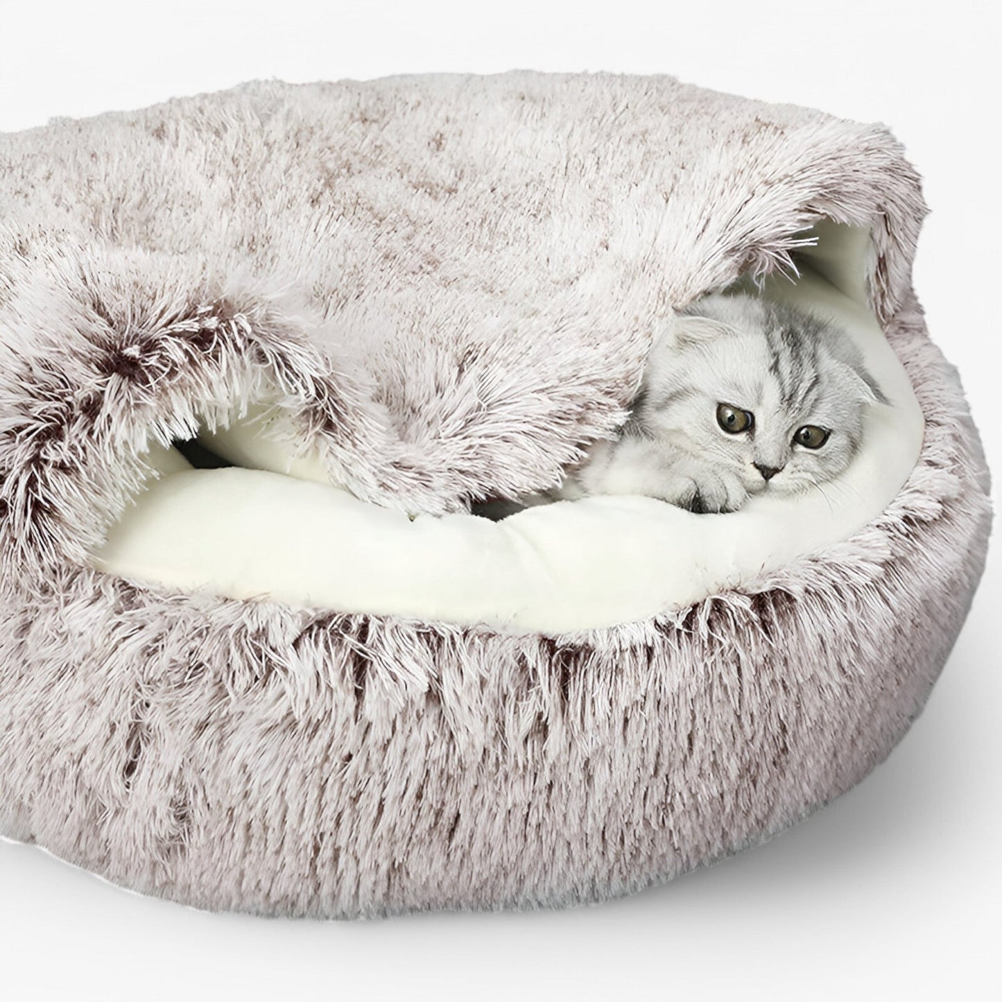 Plush Winter Pet Bed Soft Calming Dog Cat Cushion Nest