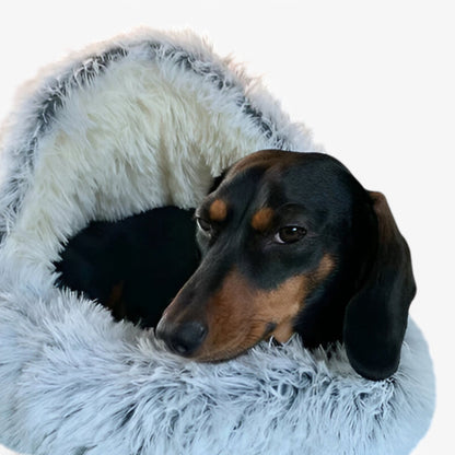 Plush Winter Pet Bed Soft Calming Dog Cat Cushion Nest