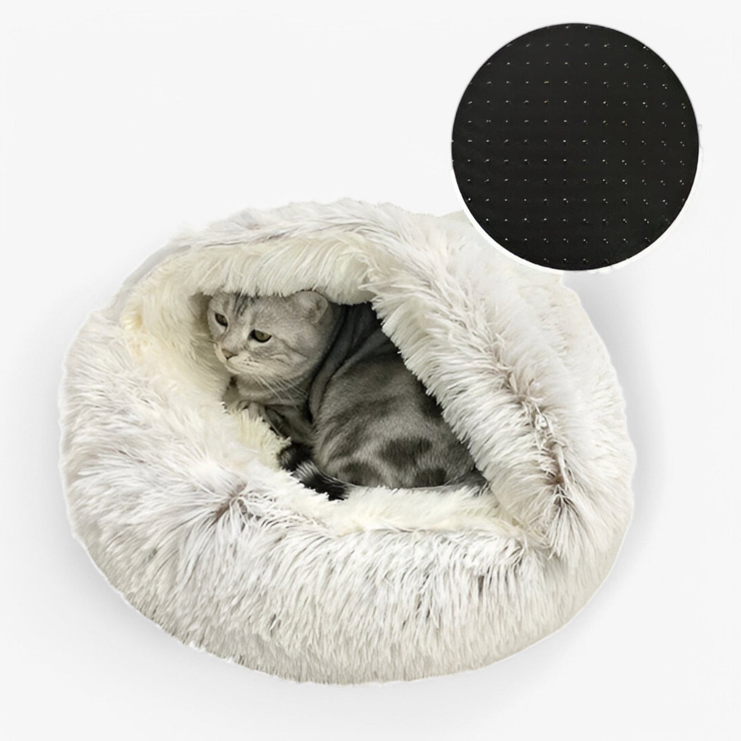 Plush Winter Pet Bed Soft Calming Dog Cat Cushion Nest
