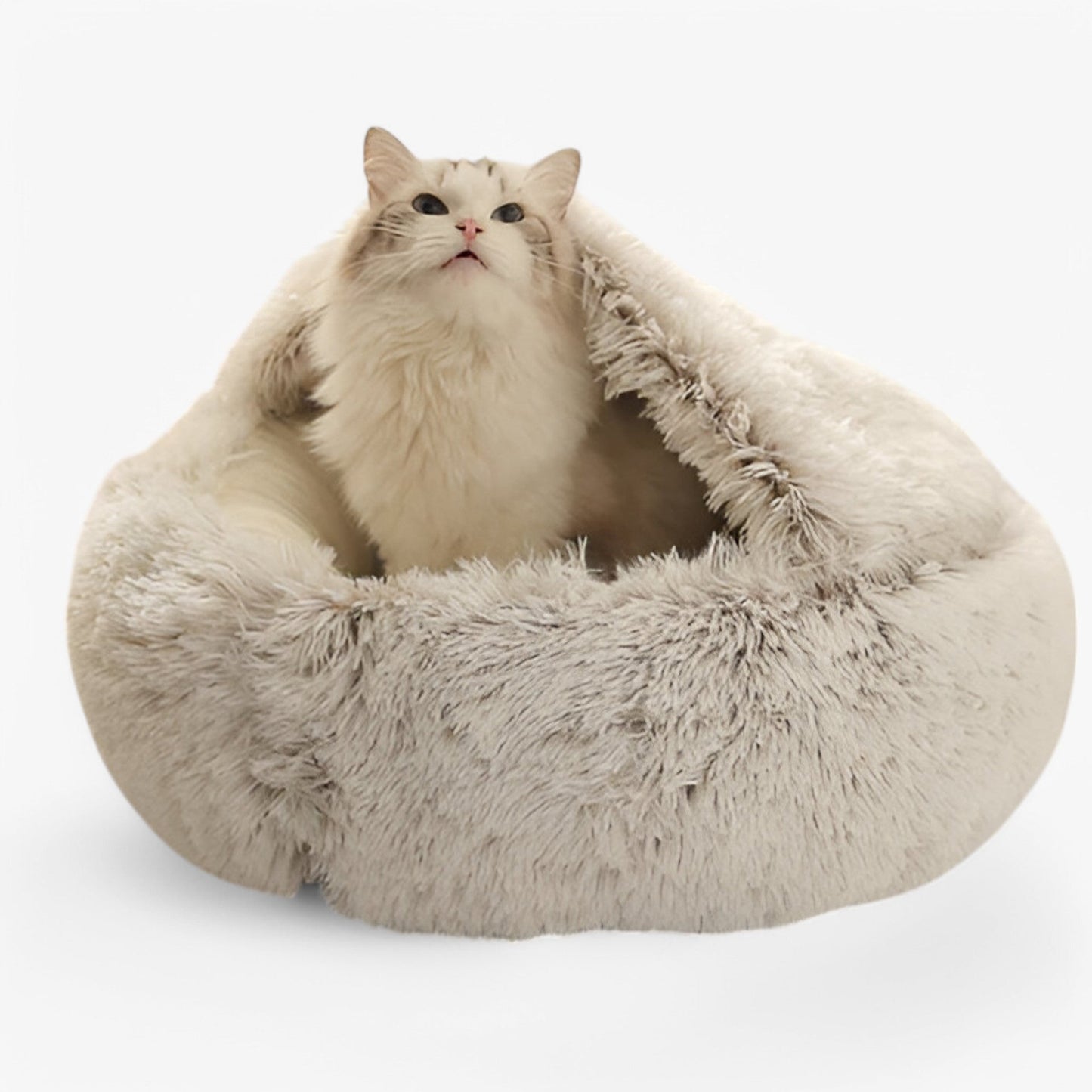 Plush Winter Pet Bed Soft Calming Dog Cat Cushion Nest