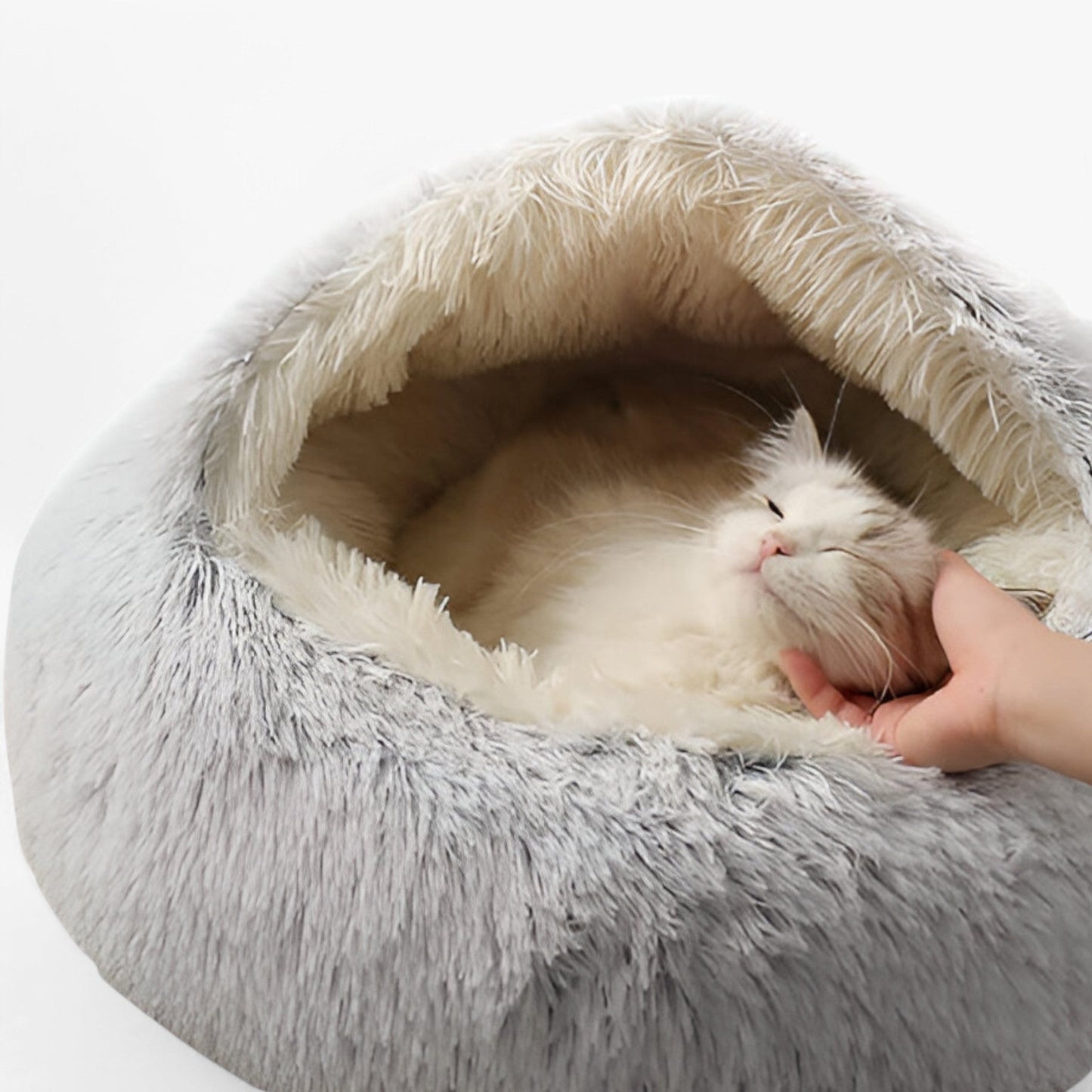 Plush Winter Pet Bed Soft Calming Dog Cat Cushion Nest