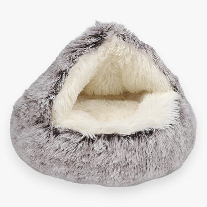 Plush Winter Pet Bed Soft Calming Dog Cat Cushion Nest