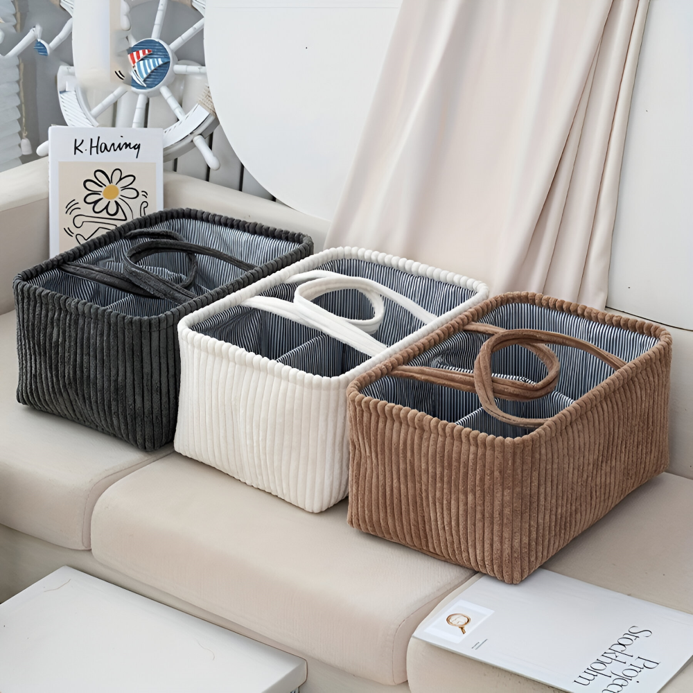Polyester Baby Storage Basket Diaper Organizer Bin