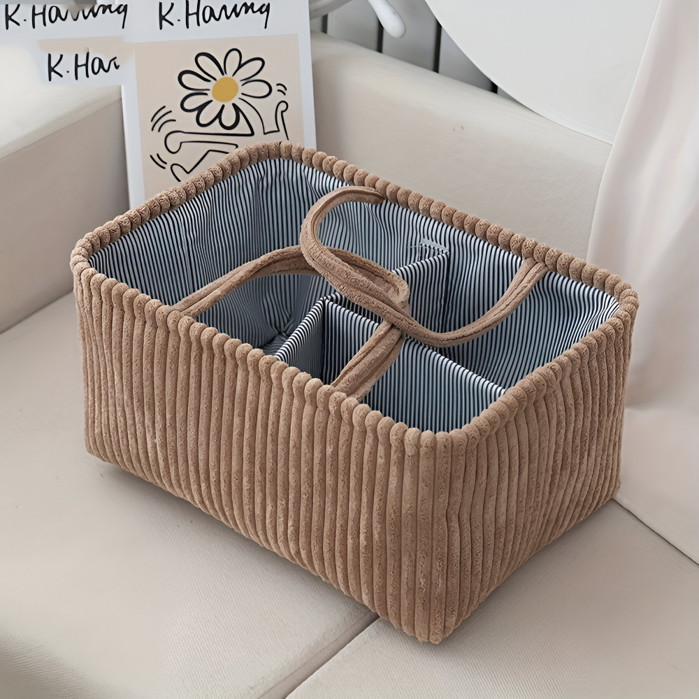 Polyester Baby Storage Basket Diaper Organizer Bin