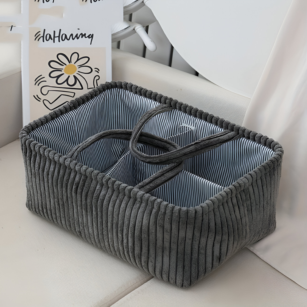 Polyester Baby Storage Basket Diaper Organizer Bin