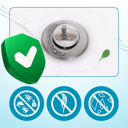 Pop Up Sink Drain Stopper with Basket Strainer