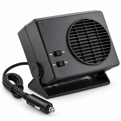 Portable Ceramic Car Heater with Heat & Fan Settings for 12V Vehicles