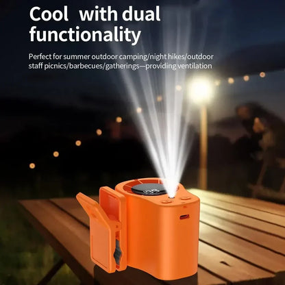 Portable Clip On Desk Fan USB Rechargeable 360 Degree Airflow