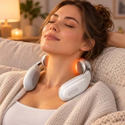 Portable Electric Neck and Shoulder Massager with Vibrating and Heat Modes