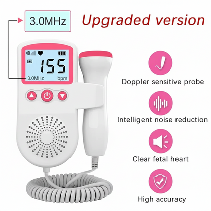 Portable Fetal Heartbeat Monitor Digital Pregnancy Doppler