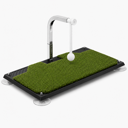 Portable Foldable Golf Swing Trainer with Adjustable Height and Tethered Ball
