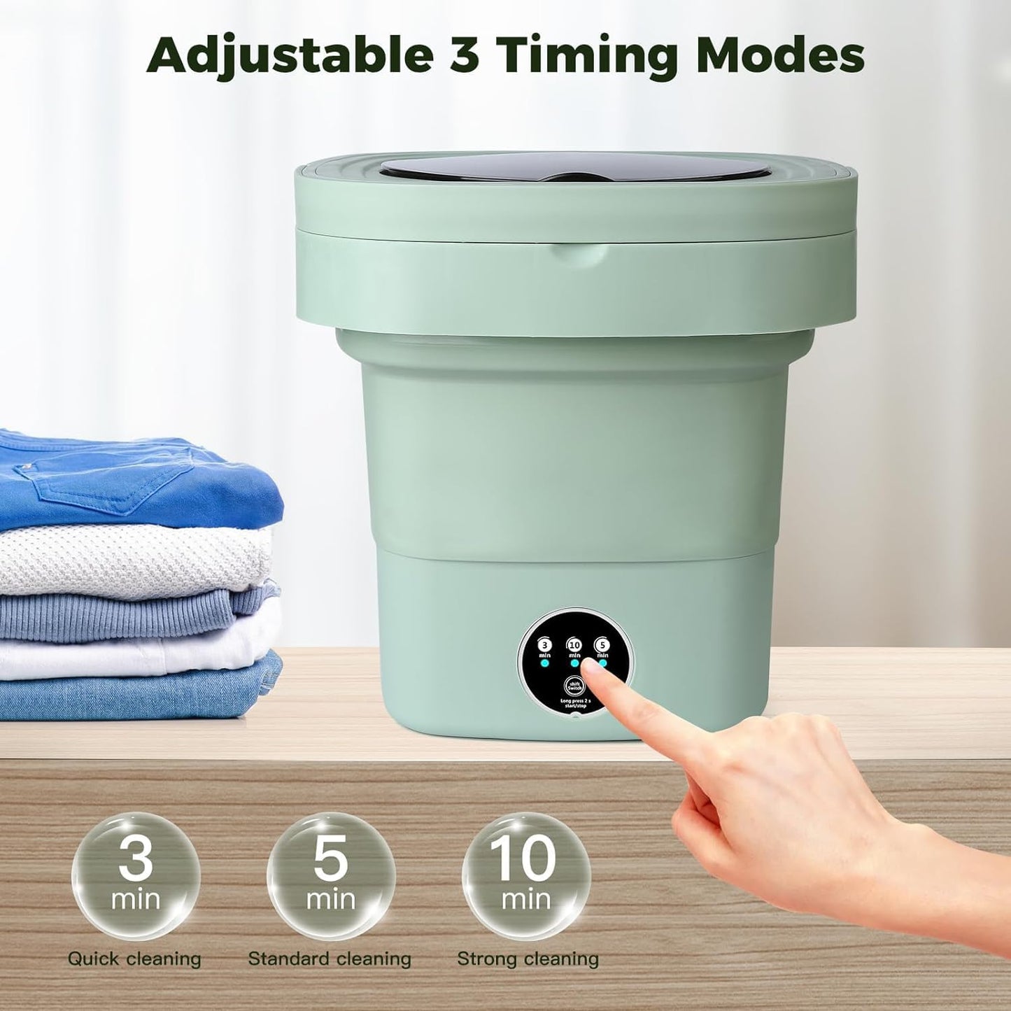 Portable Foldable Mini Washing Machine With Dryer