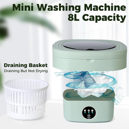 Portable Foldable Mini Washing Machine With Dryer