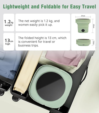 Portable Foldable Mini Washing Machine With Dryer