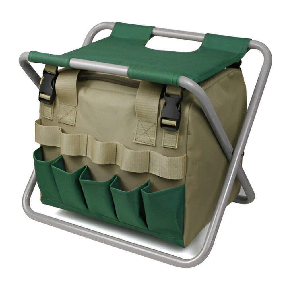 Portable Garden Tool Set Folding Stool Gardening Kit