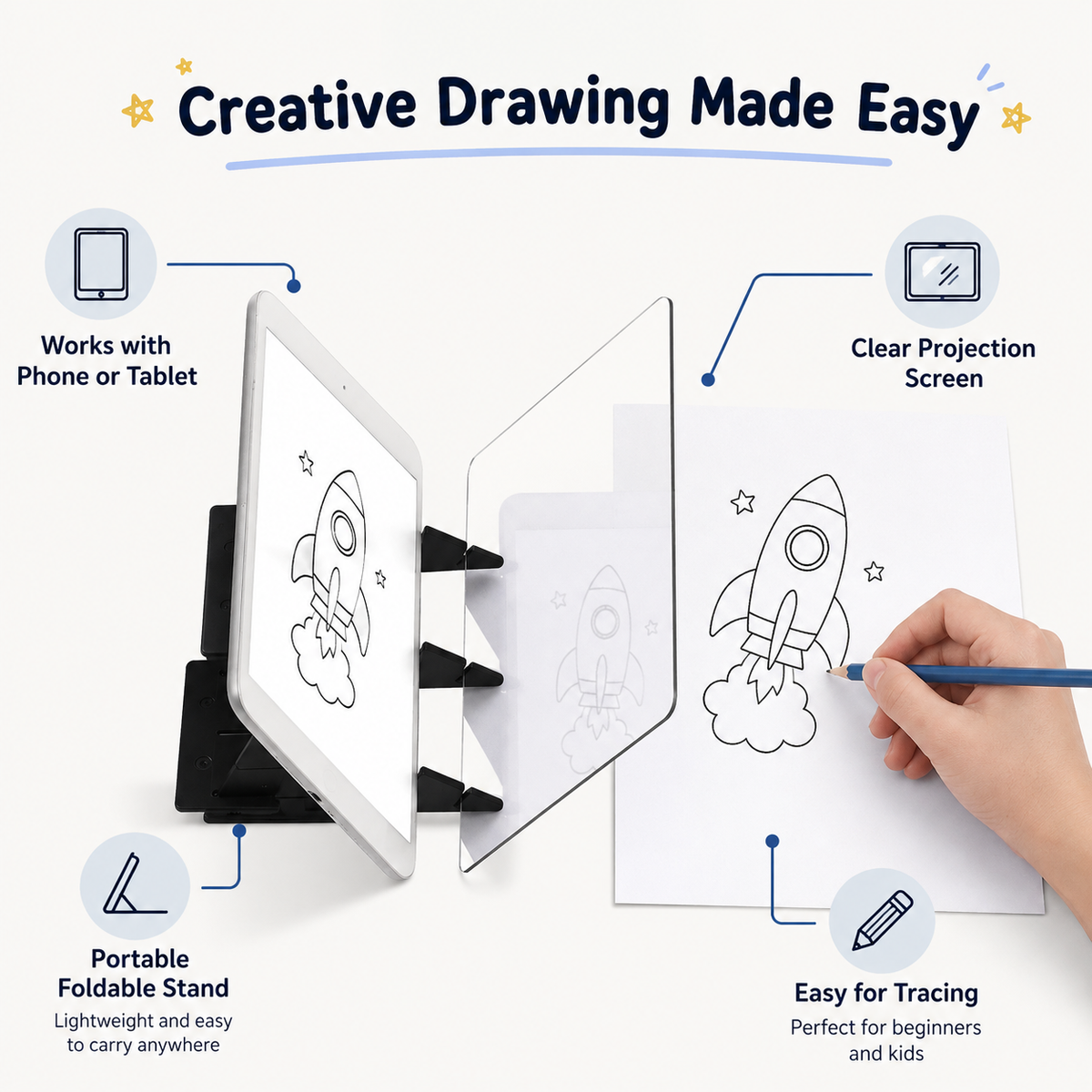 Portable Kids Drawing Projector for Tracing and Creative Learning