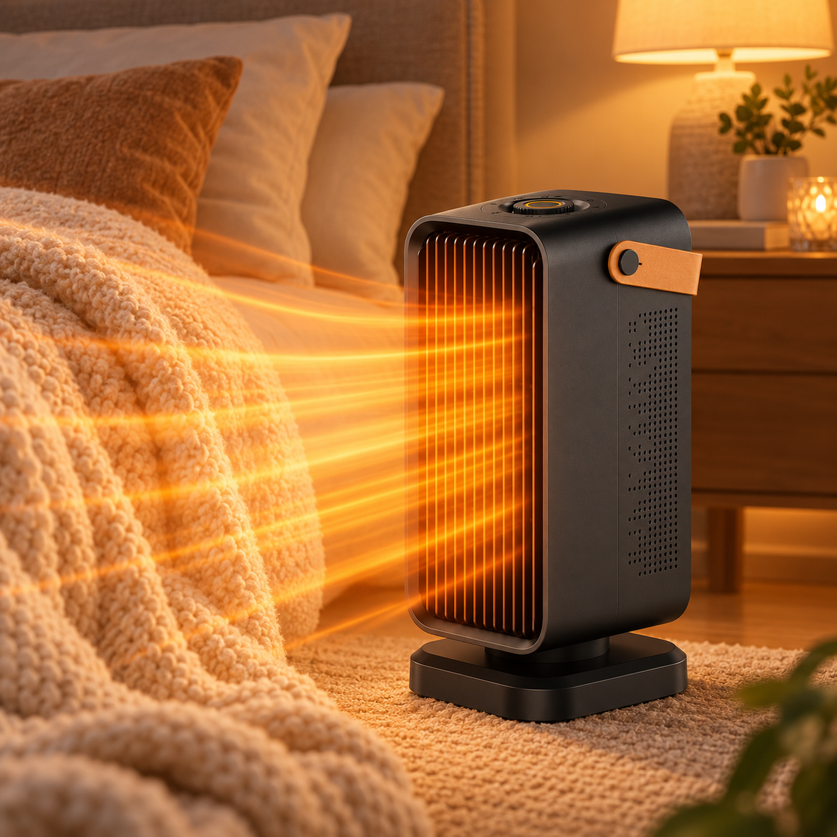 Portable Oscillating Electric Heater with PTC Ceramic Heating