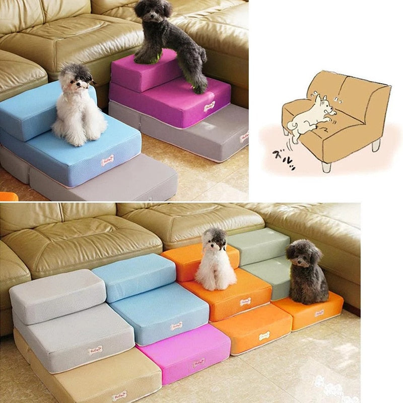 Portable Pet Stairs Two Step Sofa Ramp For Small Dogs Cats