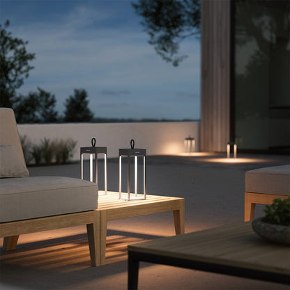 Portable Rechargeable LED Table Lamp Touch Dimming for Indoor Outdoor Use